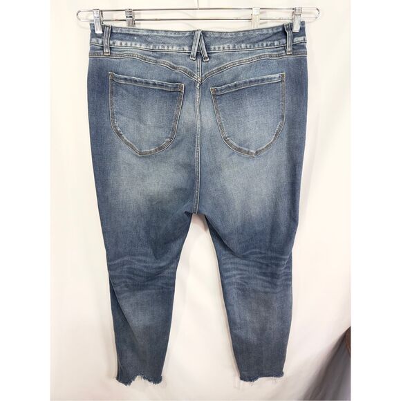 Lane Bryant Plus Size 20 Jeans‎ Ripped Distressed Raw Hem Skinny Stretch 475 - Picture 2 of 13